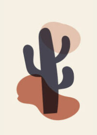 Creative Cactus Flower Poster