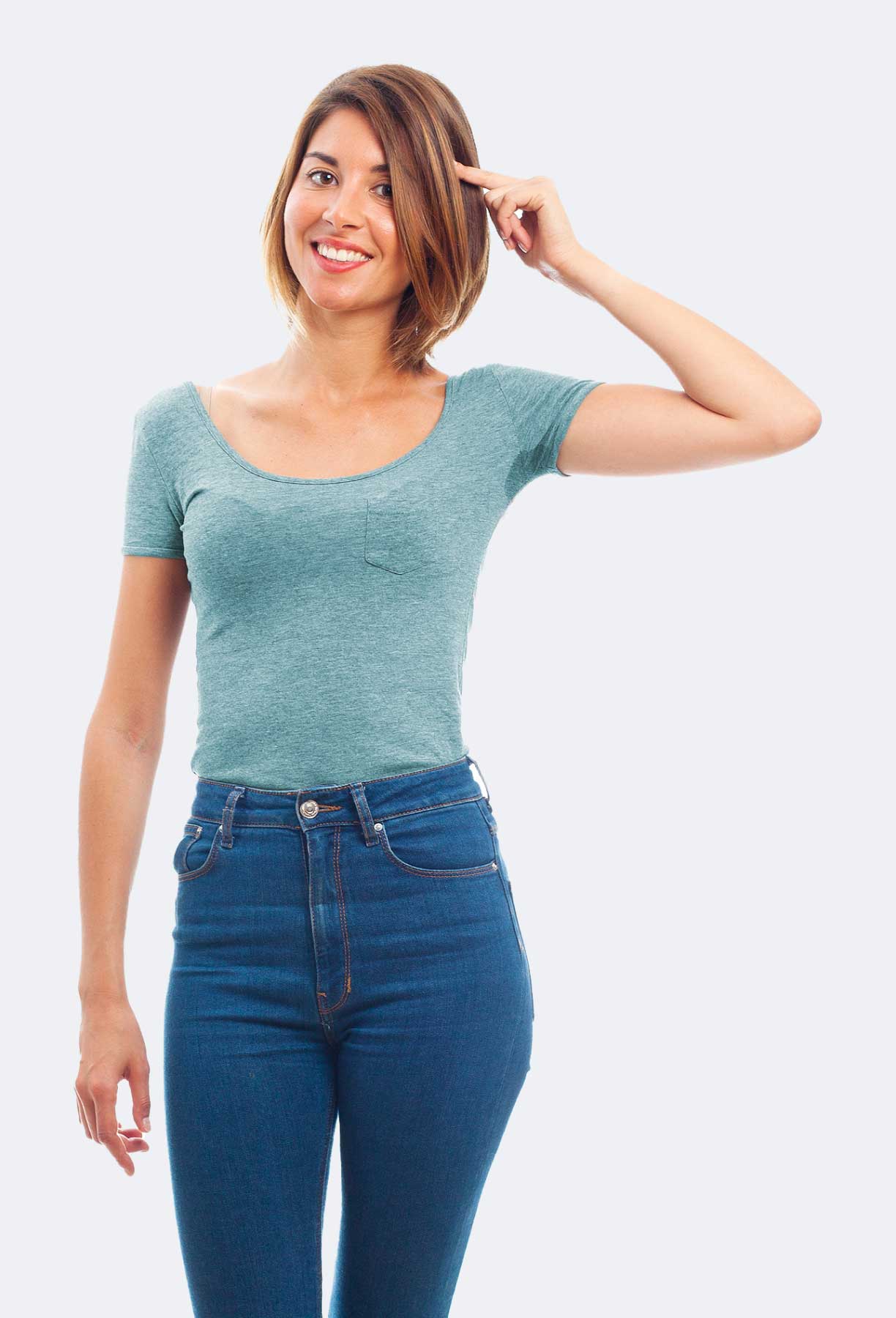 Cotton Tight Fitting Navel Cut Short Sleeved Women's Cropped Top